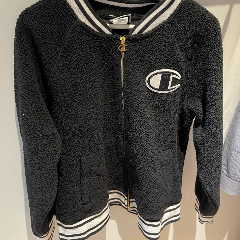 Black and white Champion Jacket